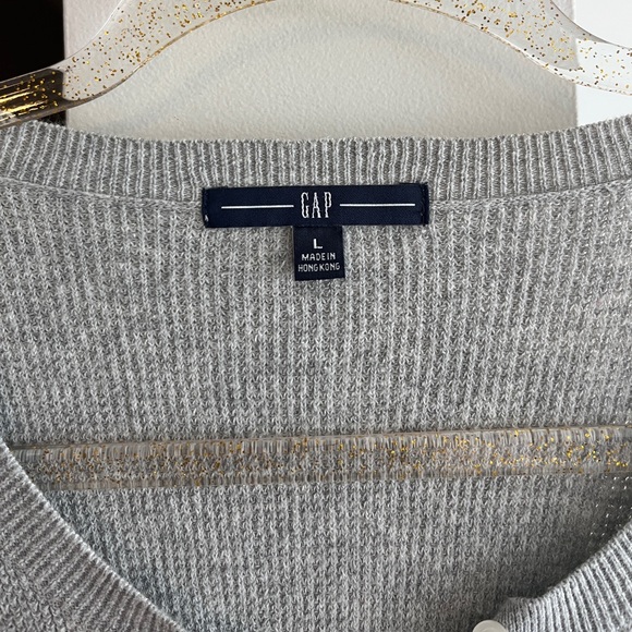 GAP Grey Cotton Babydoll Top - Picture 3 of 3